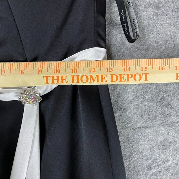 Alfred Angelo Ballgown Dress Size 10 Women's Black Sleeveless 100% Polyester - Picture 5 of 8